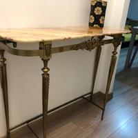 Tavolo ingresso con pietra in onice