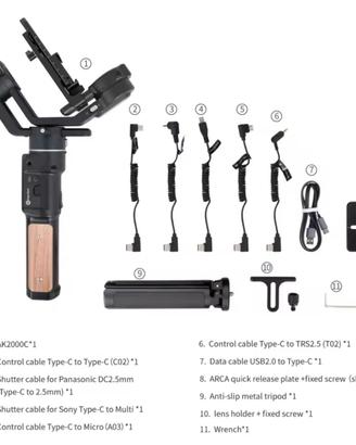 Stabilizzatore FeiyuTech AK2000G della fotocamera