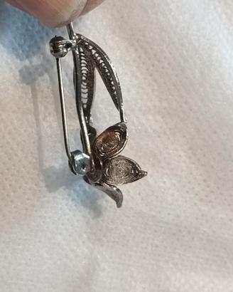 spilla in argento anni 60 70