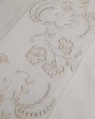 Pelle Ovo Lenzuolo e Federe con Ricami 