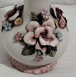 Vaso vintage in ceramica Capodimonte