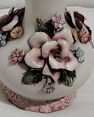 Vaso vintage in ceramica Capodimonte