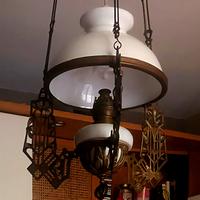 Lampada ad olio sospesa antica 