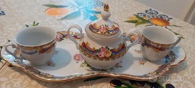 Set caffè Limoges vintage con vassoio