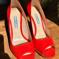 Decollétté PRADA pelle verniciata rossa 38