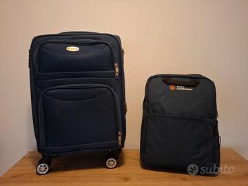 Set da viaggio: Trolley Cabina + Zaino Porta PC