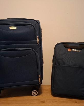 Set da viaggio: Trolley Cabina + Zaino Porta PC