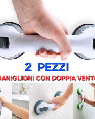 2X Maniglia Doccia Anziani Ventosa Maniglione casa