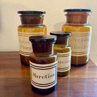 Doppia coppia di vasi originali farmacia XIX sec.