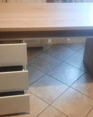 Scrivania per studio e smart working 110 cm rovere