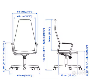 Sedia su ruote da gaming o ufficio HUVUDSPELARE