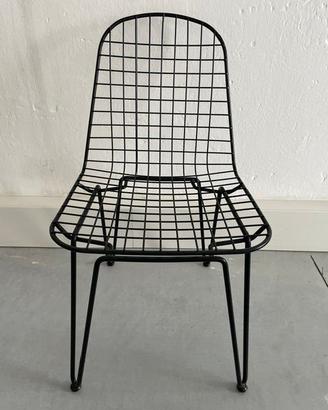 Sedia New York in filo Metallo Nero
