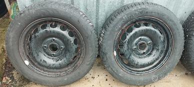 4 cerchi ferro + gomme termiche 14" Panda €90