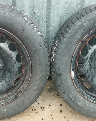 4 cerchi ferro + gomme termiche 14" Panda €90
