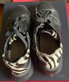 Sneakers nere con inserto animaler