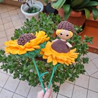 Girasole Reversibile Con Sorpresa Uncinetto 