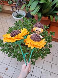 Girasole Reversibile Con Sorpresa Uncinetto 