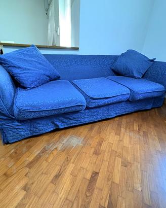 Divano 4 posti azzurro