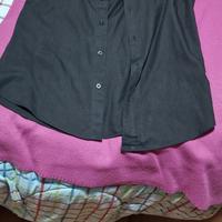 camicia nera maniche corte taglia m