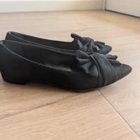 scarpe ballerine nere con fiocco 