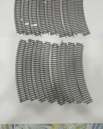 LOTTO 17 BINARI CURVI LIMA-3030-RAGGIO<36°-H0-'80