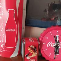 LAMPADA -OROLOGIO -PORTATOVAGLIOLI COCA COLA