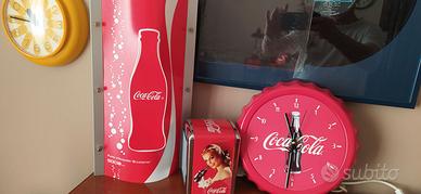 LAMPADA -OROLOGIO -PORTATOVAGLIOLI COCA COLA