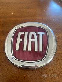 Logo Emblema Simbolo Silver   12cm Fiat 500, nuovo