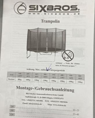 Trampolino bambini