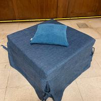 Pouf che diventa letto singolo, pieghevole.