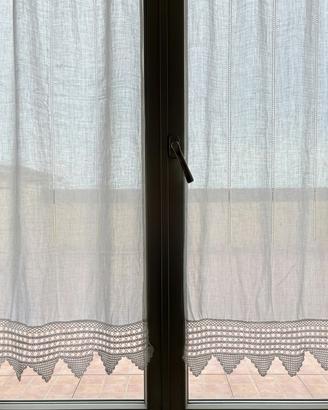 Antico corredo italiano tende d’epoca in lino