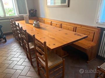 tavolo legno massello 14 posti