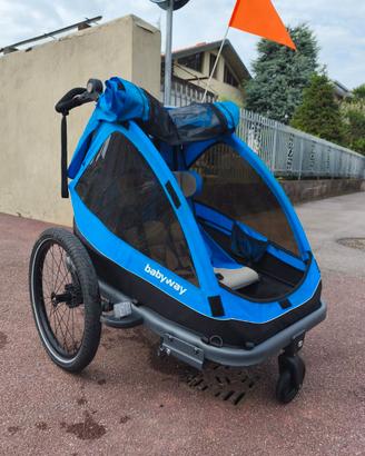Carrellino porta bimbi BRN Baby Way per bicicletta