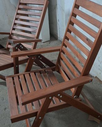 sedie da giardino con seduta regolabile