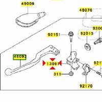 Piastra supporto leva frizione Kawasaki KX125 1309