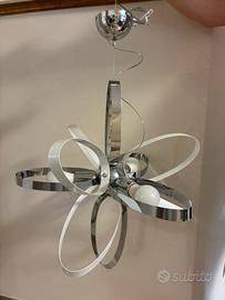 Lampadario a Sospensione Design Moderno Cromato