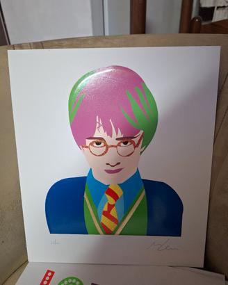 marco lodola ,serigrafia su cartonc. harry potter