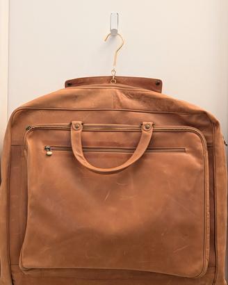 Borsa porta abiti in pelle