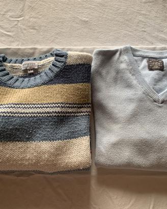 Set 2 maglioni in cotone taglia 5/6 anni