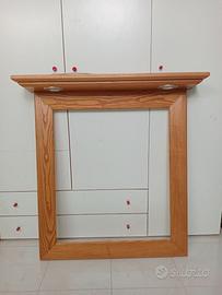 Cornice artigianale per specchio da bagno