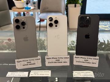 Apple iPhone 15 PRO 128GB - PROMO BATTERIA 100%
