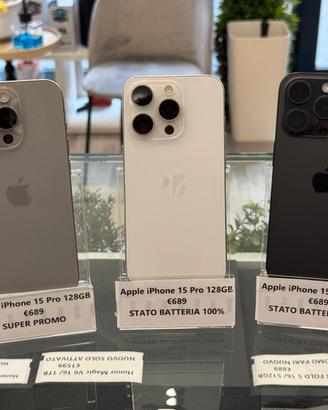Apple iPhone 15 PRO 128GB - PROMO BATTERIA 100%