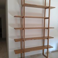 Libreria artigianale in castagno massello