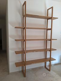 Libreria artigianale in castagno massello