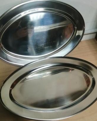 Vassoio Ovale Piano in Acciaio Inox da 35cm - USAT