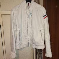 Giubbotto Moncler Courchevel Biker - Bianco - Tagl