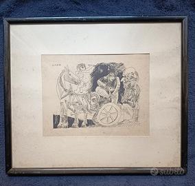 Pablo Picasso Litografia intitolata "Raphael et l