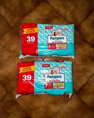 2 Pacchi pampers Mutandino taglia 7 (XXL 17+ kg)