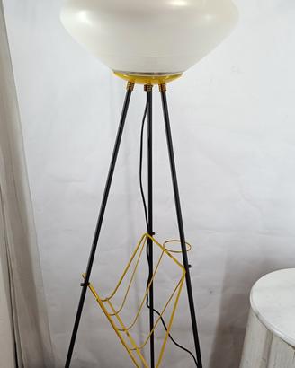 Lampada anni '50,  vintage con paralume in vetro
