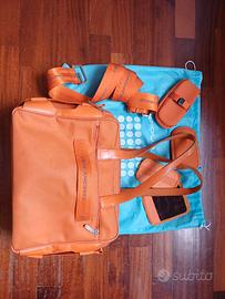 Set borsa porta PC Piquadro linea Frame vintage